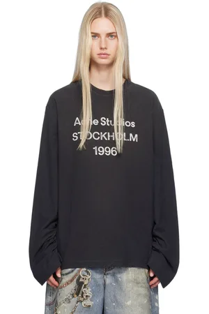 Acne Studios T-shirt à manches longues décontracté noir
