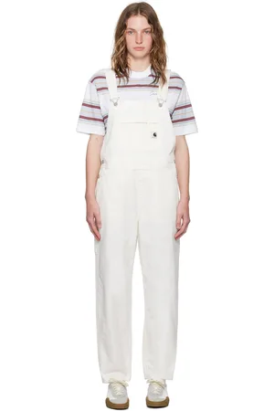 Carhartt Salopette blanche en denim - Norris