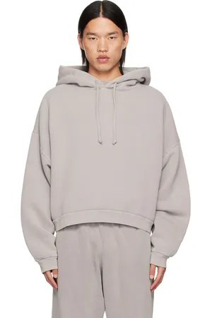 Acne Studios Pull à capuche mauve à écusson à logo