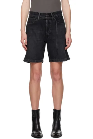 Acne Studios Short décontracté noir en denim