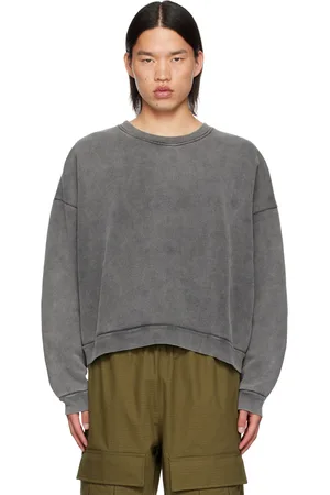 Acne Studios Pull molletonné gris à écusson à logo