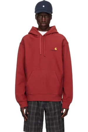 Carhartt Pull à capuche rouge à logo American Script