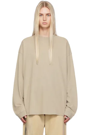 Acne Studios T-shirt à manches longues taupe à effet délavé