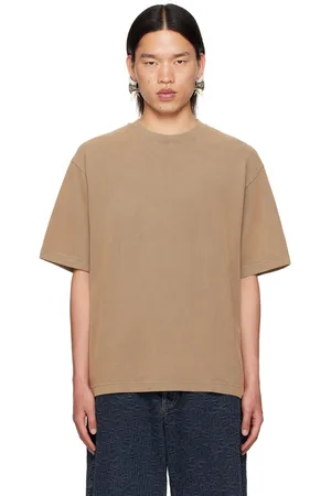 Acne Studios T-shirt teint en plongée brun