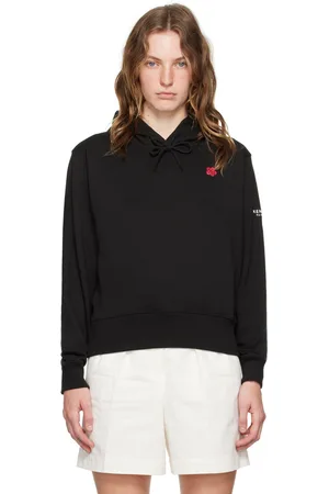 Kenzo Pull à capuche noir à écusson à logo - BOKE FLOWER