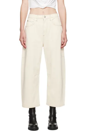 RAG&BONE Jean ample et incurvé Charlie blanc cassé