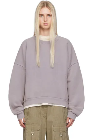 Acne Studios Pull molletonné gris à effet délavé