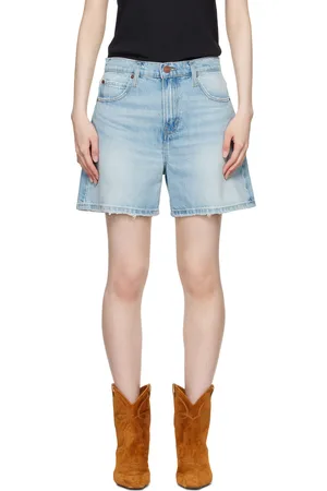 Frame Short bleu en denim