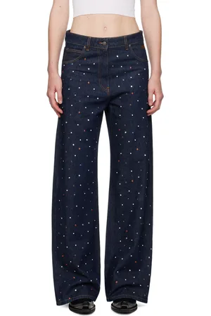 Msgm Jean ample bleu à clous