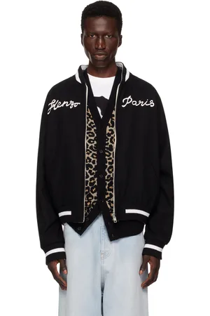 Kenzo Blouson aviateur réversible noir à images de tigre et d