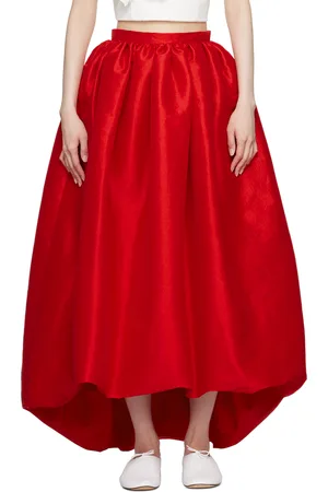 Kika Vargas Jupe midi Nina rouge exclusive à SSENSE