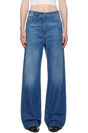 Msgm Jean ample bleu à effet délavé