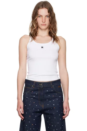 AMIRI Débardeur blanc à monogramme brodé - Core