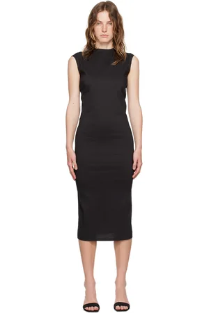 Issey Miyake Robe midi Membrane noire