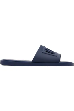 Dolce & Gabbana Sandales de plage à enfiler bleu marine en caoutchouc