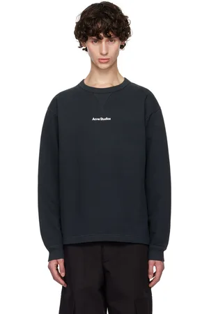 Acne Studios Pull molletonné noir à logo imprimé