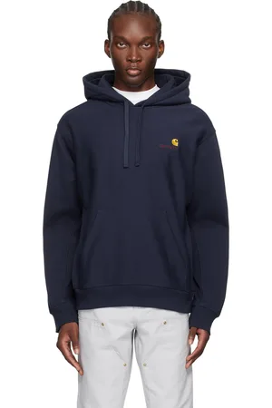 Carhartt Pull à capuche bleu marine à logo American Script