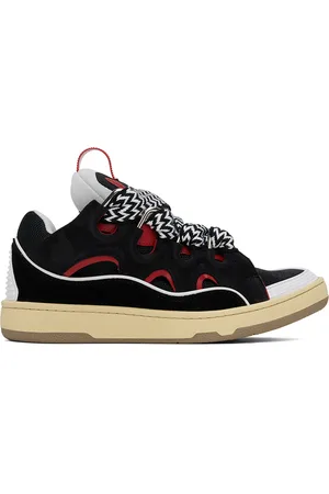 Lanvin Baskets Curb noires en cuir exclusives à SSENSE