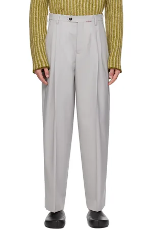 Marni Pantalon gris à plis