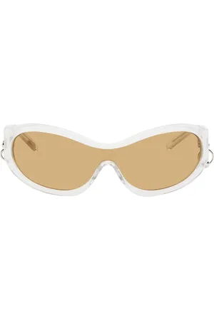 Justine Clenquet Lunettes de soleil Jenny argentées scintillantes exclusives à SSENSE