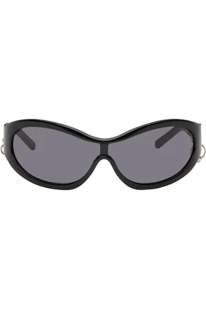 Justine Clenquet Lunettes de soleil Jenny noires exclusives à SSENSE