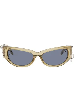 Justine Clenquet Lunettes de soleil Clara brunes exclusives à SSENSE