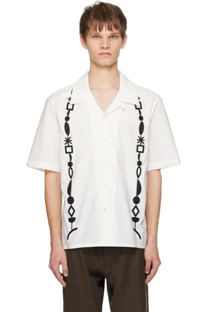COMMAS Chemise Capron blanche à motif à perles