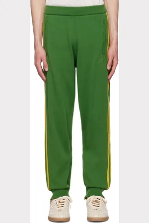 WALES BONNER Pantalon de survêtement vert et jaune à logos brodés édition adidas Originals