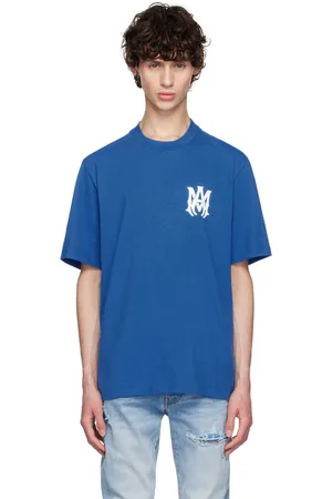 AMIRI T-shirt bleu à monogramme et à logo - Core
