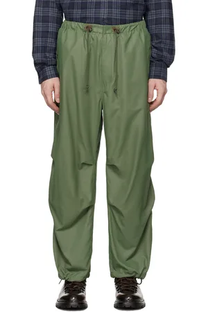 Beams Pantalon militaire kaki en microfilet