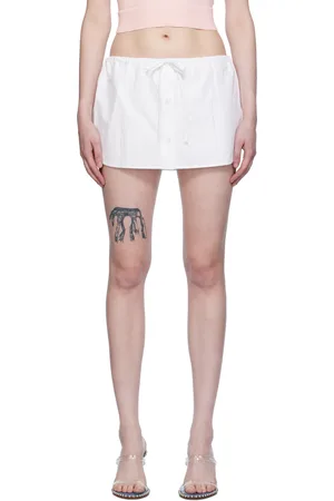 Alexander Wang Jupe-short blanche à cordon coulissant
