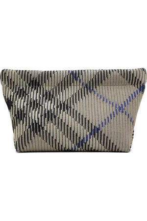 Burberry Pochette beige en tricot à carreaux
