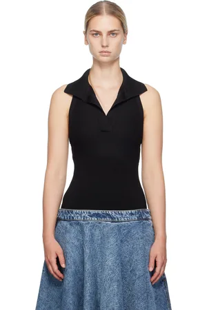 Alaïa Justaucorps noir à col classique