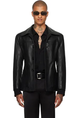 LU’U DAN Blouson ajusté Creep noir en cuir