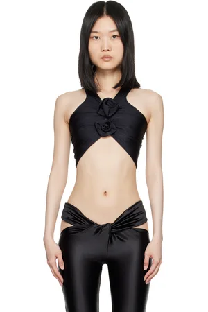 COPERNI Débardeur noir à ornement floral
