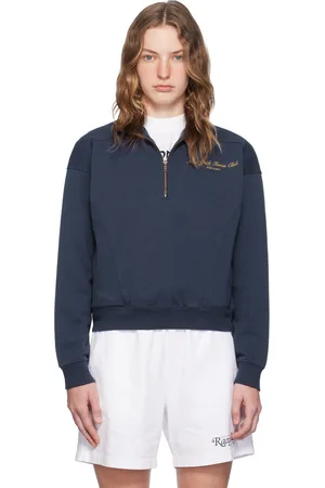 Sporty & Rich Pull molletonné bleu marine à logo NY Tennis Club