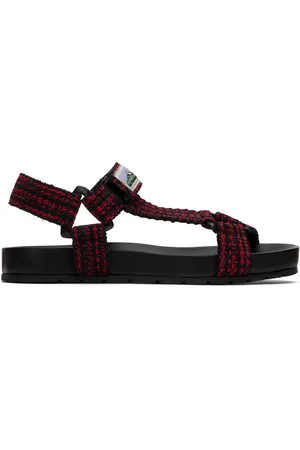 Bottega Veneta Sandales Trip noir et rouge