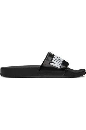 Moschino Sandales à enfiler noires à semelle en caoutchouc