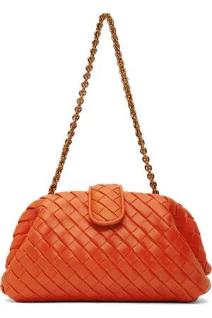Bottega Veneta Moyenne pochette Lauren 1980 orange à chaine