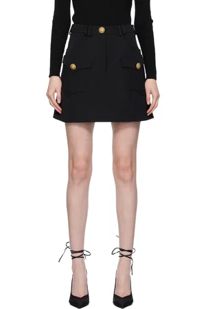 Balmain Minijupe noire à poches