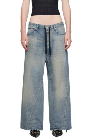 Balenciaga Jean ample et surdimensionné bleu