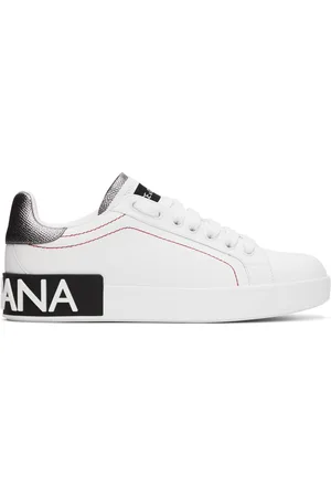 Dolce & Gabbana Baskets Portofino blanches en cuir de veau nappa