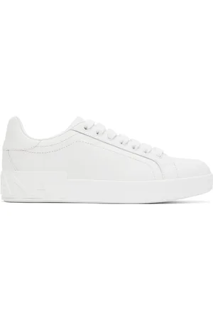 Dolce & Gabbana Baskets Portofino blanches en cuir de veau