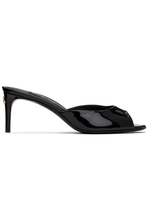 Dolce & Gabbana Mules noires en cuir verni