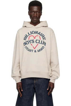 Billionaire Boys Club Pull à capuche beige à logo Heart & Mind