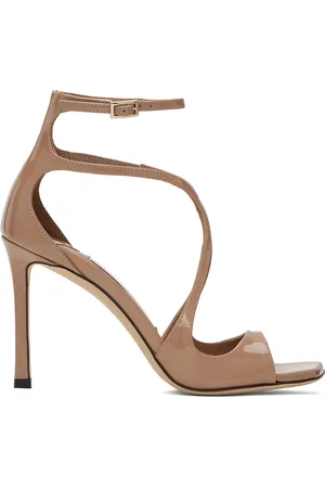 Jimmy Choo Sandales à talon aiguille Azia 95 beiges