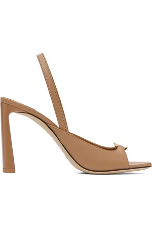 Jimmy Choo Sandales à talon bottier Lev 95 beiges