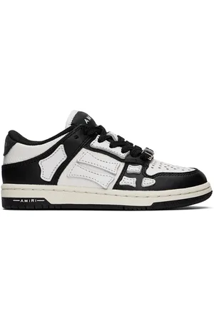 AMIRI Enfant | Baskets basses noir et blanc à appliqués Skel Top