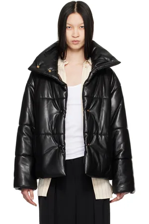 Nanushka Blouson matelassé Hide noir en cuir synthétique