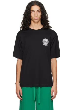Dolce & Gabbana T-shirt noir à écusson à logo brodé